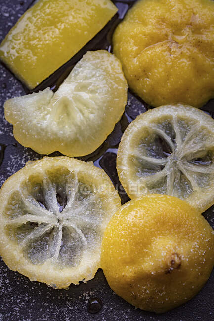 Candied lemons, closeup shot — Stock Photo