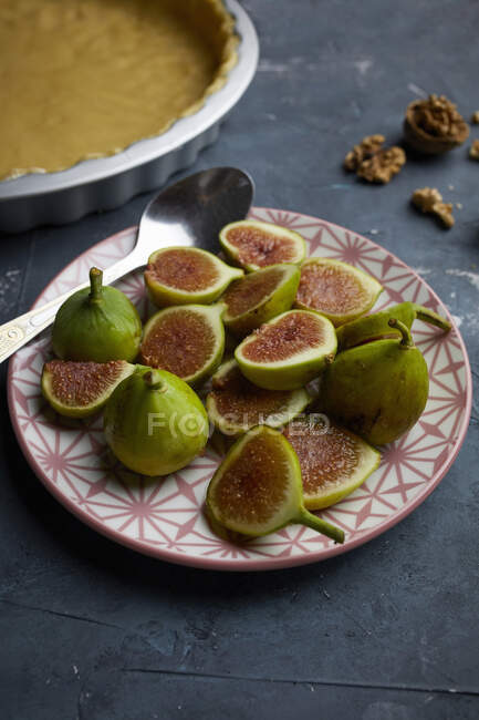 Close-up shot of delicious Fresh figs — Stock Photo
