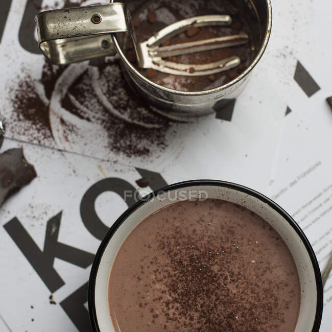 Nahaufnahme von köstlicher heißer Schokolade — Stockfoto