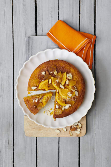 Spiced Pumpkin Ginger and Polenta Cake — Stock Photo