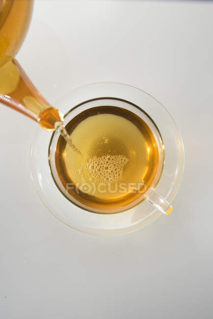 Primo piano di deliziosa tazza di tè — Foto stock