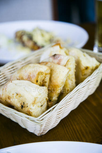 Close-up shot of delicious Lepinja (Croatian Flatbread) — Stock Photo