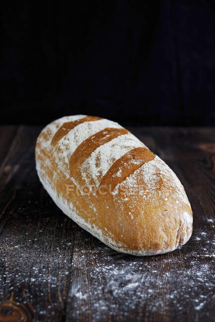 Крупный план вкусного пшеничного хлеба — стоковое фото