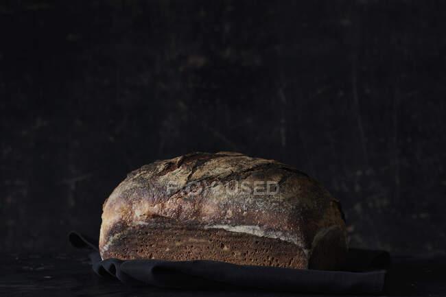 Freshly baked sourdough loaf — Stock Photo
