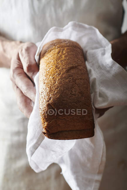 Зблизька знімок смачного хліба з Грема. — стокове фото