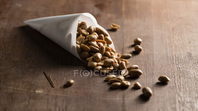 Vista de close-up de amendoins salgados — Fotografia de Stock
