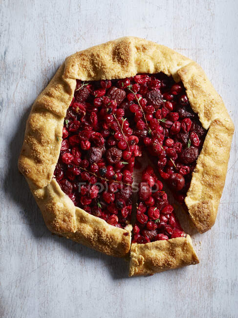 Cranberry Galette top view — Stock Photo