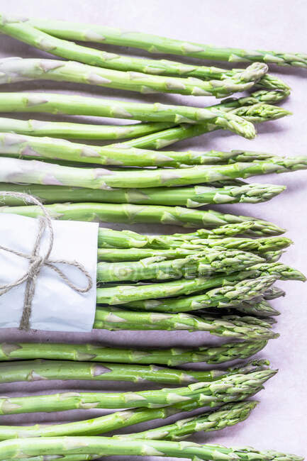 Fresh green asparagus, close up shot — Stock Photo