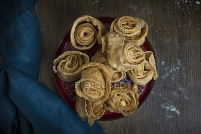 Wuthan al Gati, judge's ears, specialty pastries from Tunisia — Stock Photo