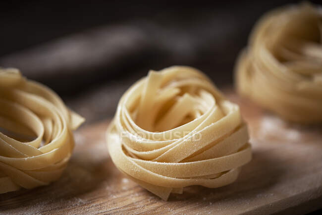 Home-made ribbon pasta — Stock Photo