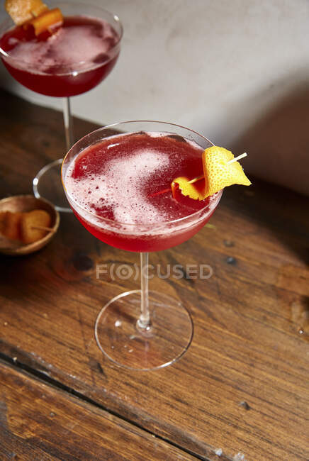 Primo piano di deliziosi cocktail natalizi — Foto stock