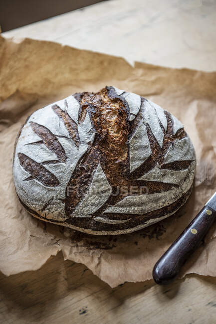 Свіжий хліб з кислого тіста — стокове фото