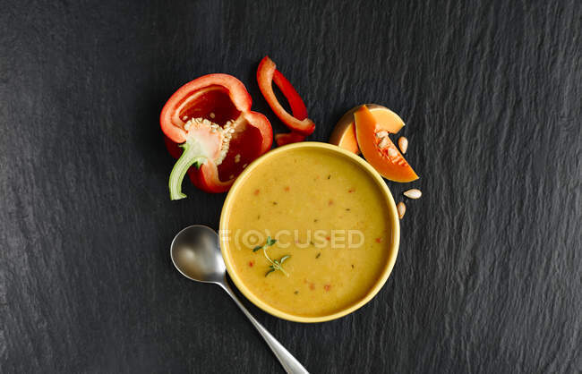 Butternut Squash Parmasan Soup — Stock Photo