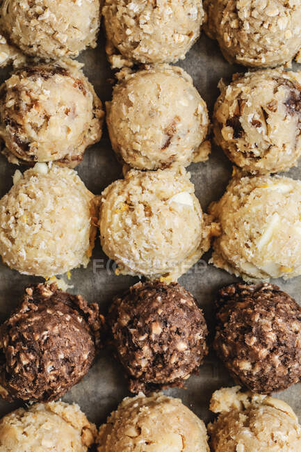 Vista de close-up de massa de biscoito — Fotografia de Stock