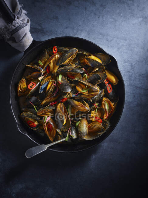 Goan Mussels, primo piano — Foto stock