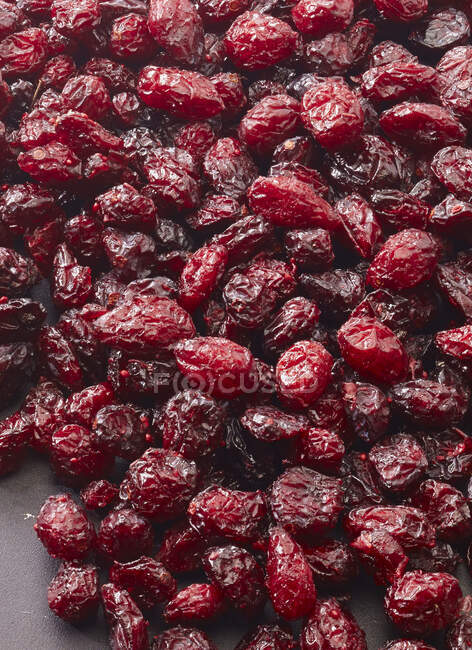 Close-up de deliciosos cranberries secos (preenchendo a imagem) — Fotografia de Stock