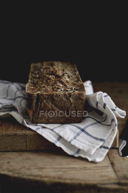 Gluten free buckwheat and millet bread loaf — Stock Photo