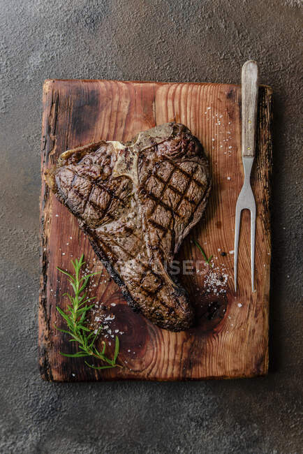 Grilled beef t-bone steak — Stock Photo
