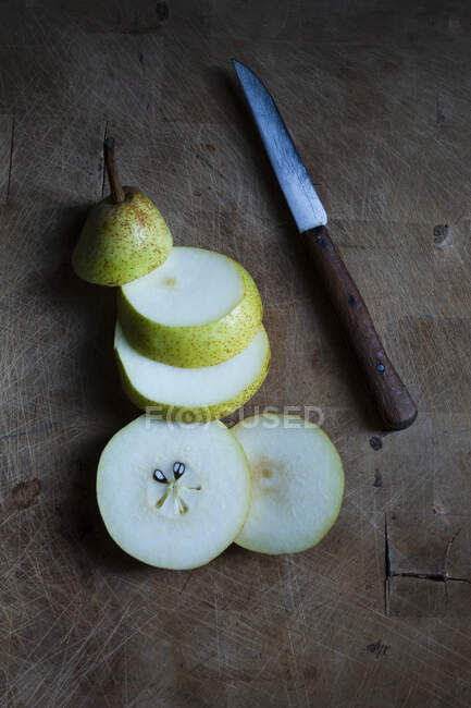 Sliced pear close-up view — Stock Photo