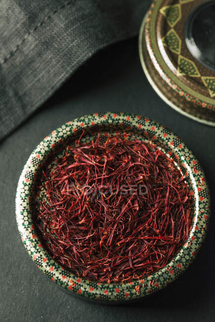 Крупним планом знімок смачних ниток шафрану — стокове фото