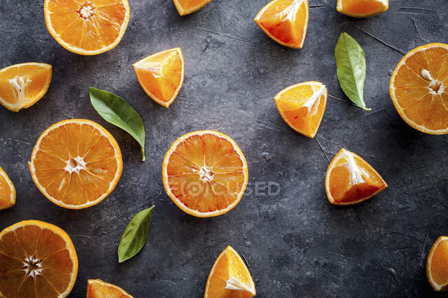 Крупный план вкусных апельсинов крови — стоковое фото