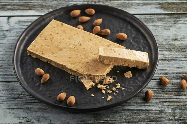 Almond and nougat Christmas cookies from Spain — Stock Photo