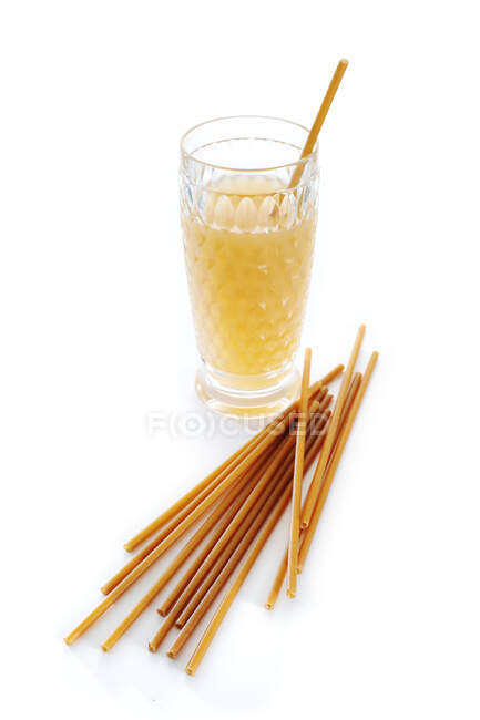 Straws made of durum wheat and apple fibers — Stock Photo
