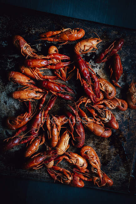 Close-up shot of delicious Boiled Crawfish — Stock Photo
