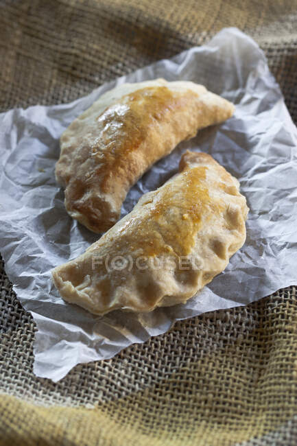 Empanadas, closeup shot on table — Stock Photo