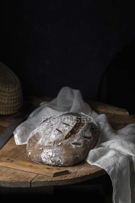 Close-up shot of delicious Glutenfree sourdough bread — Stock Photo