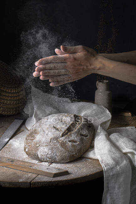 Pane lievito madre senza glutine vista da vicino — Foto stock