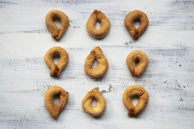 Torcetti di Saint Vincent, Italian sugar rings — Stock Photo