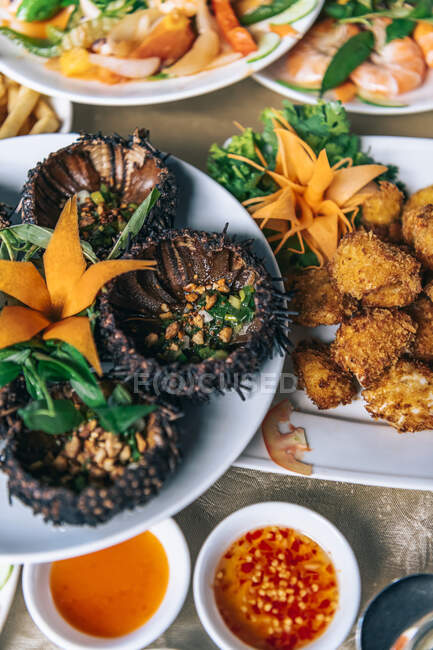 Vietnamese sea urchin, closeup shot — Stock Photo
