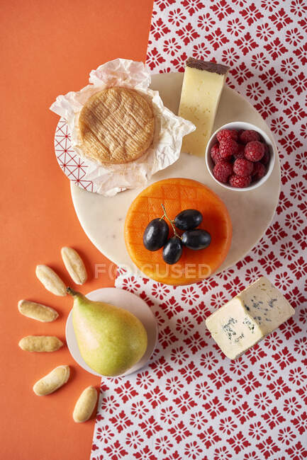 Wine and cheese still life — Stock Photo