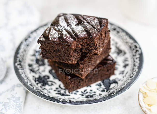 Brownies mondo dimagrante, primo piano — Foto stock
