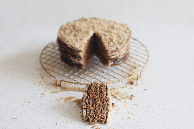 Медовик русский медовый торт — стоковое фото