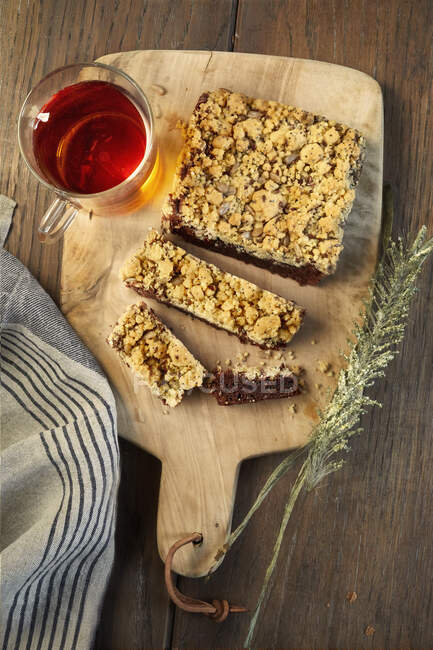 Brookie, brownie con crosta di biscotti — Foto stock