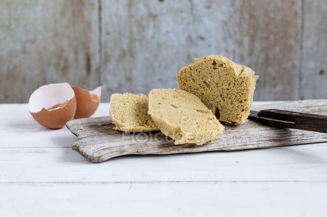 Close-up shot of delicious Mini almond bread, sliced — Stock Photo
