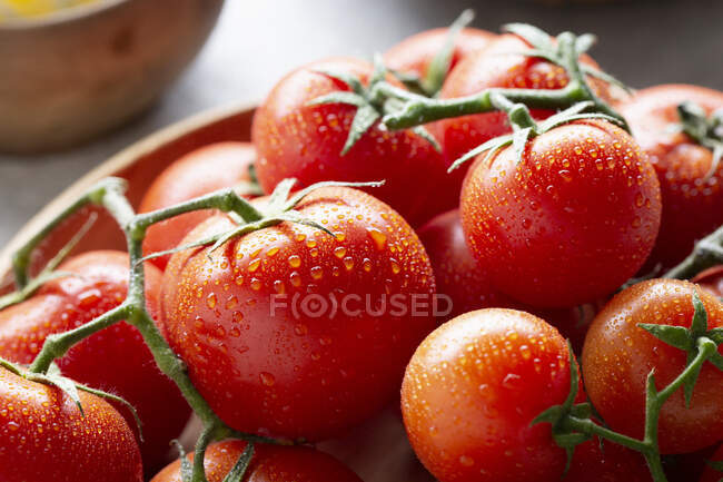 Tomates recién lavados (primer plano)) - foto de stock
