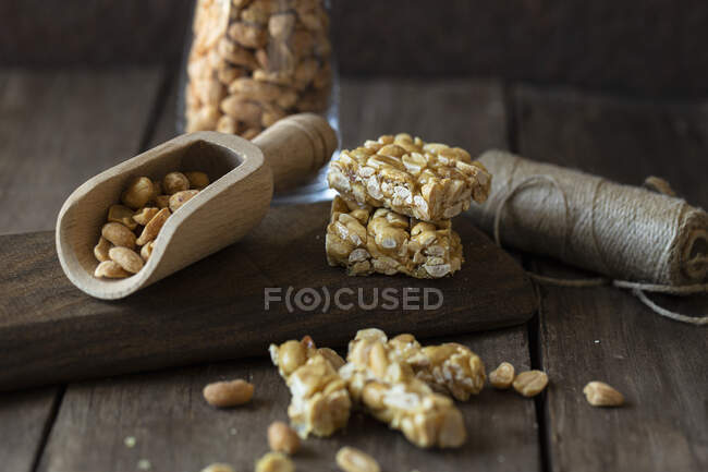 Nahaufnahme von köstlichen Erdnussbutter-Keksen — Stockfoto