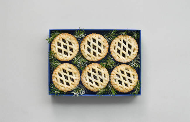 Christmas mince pies, closeup shot — Stock Photo