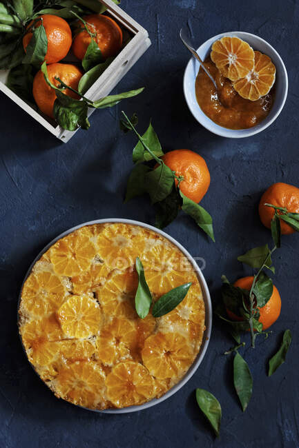 Clementine upside down cake — Stock Photo