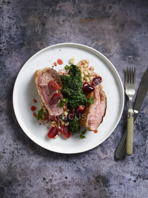 Pan fried duck breast — Stock Photo