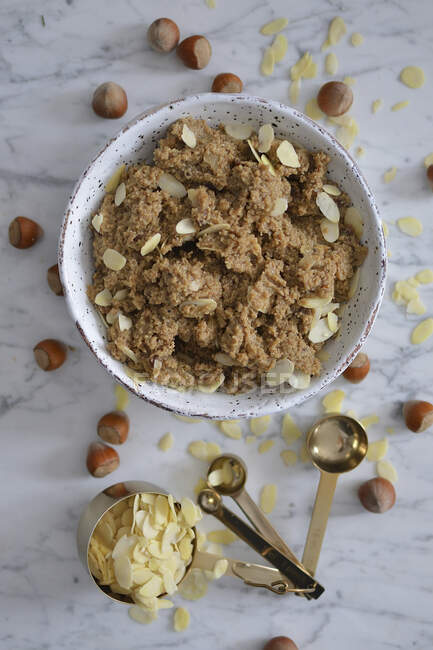 Poppy seed paste with almonds and hazelnuts — Stock Photo