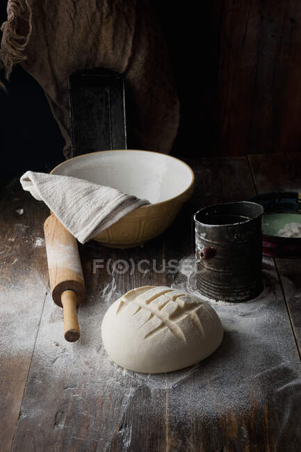 Тісто для хліба, крупним планом — стокове фото