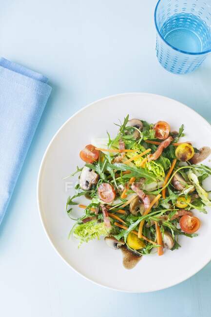 Provenzalischer Salat mit Pilzen — Stockfoto