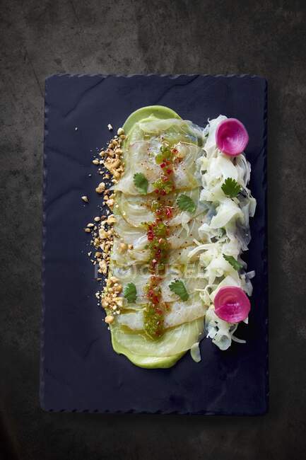 Ceviche with gilthead seabream — Stock Photo