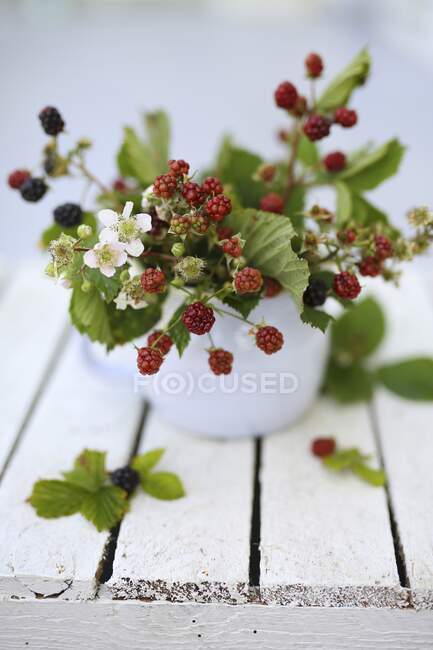 Vintage bouquet of berries close-up view — Stock Photo