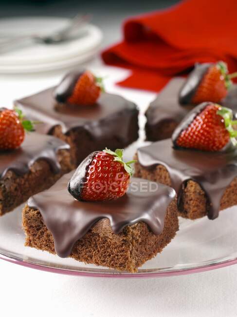 Cupido bolo de chocolate vista close-up — Fotografia de Stock