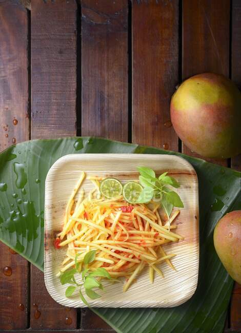 Sambal Mangga (mangue indonésienne et piment délicieux) — Photo de stock